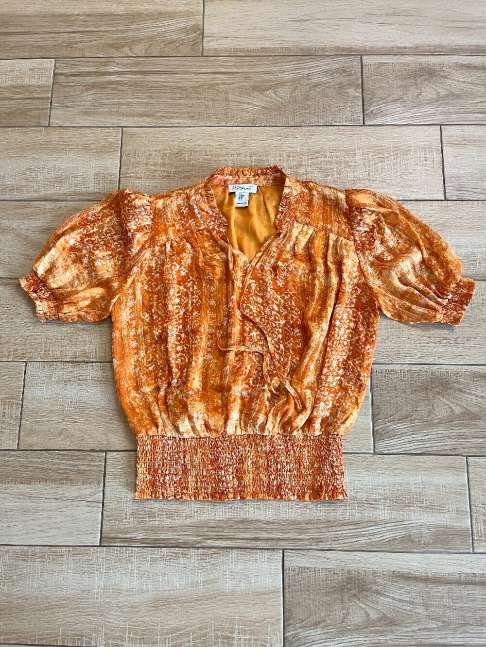 Womens Rachel Zoe Orange Blouse - M